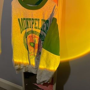 Kids green and white sweatshirt girls